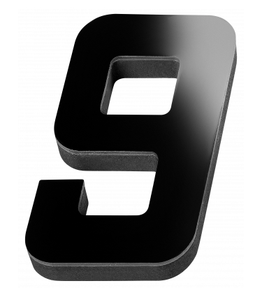 STICKER 3D NUMBER 0 FOR HOUSE BLACK