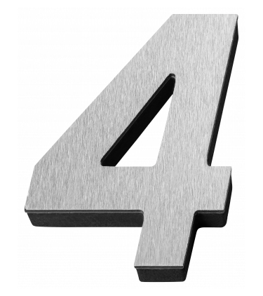 STICKER 3D NUMBER 0 FOR HOUSE BR. STEEL