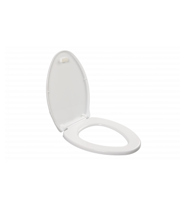 PP SOFT CLOSE ELONGATED TOILET SEAT - WHITE