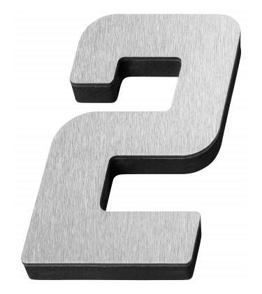 STICKER 3D NUMBER 0 FOR HOUSE BR. STEEL
