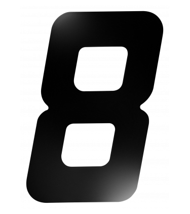 STICKER 3D NUMBER 0 FOR HOUSE BLACK
