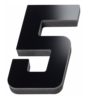 STICKER 3D NUMBER 0 FOR HOUSE BLACK
