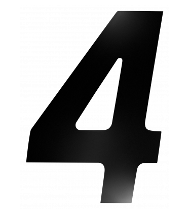 STICKER 3D NUMBER 0 FOR HOUSE BLACK