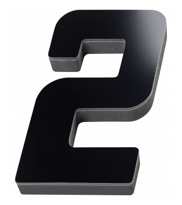 STICKER 3D NUMBER 0 FOR HOUSE BLACK