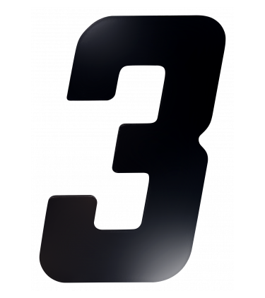 STICKER 3D NUMBER 0 FOR HOUSE BLACK