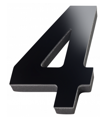 STICKER 3D NUMBER 0 FOR HOUSE BLACK