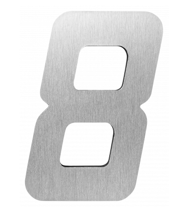 STICKER 3D NUMBER 0 FOR HOUSE BR. STEEL