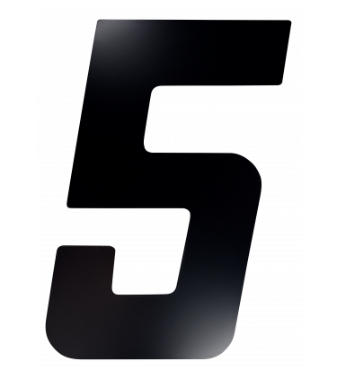 STICKER 3D NUMBER 0 FOR HOUSE BLACK
