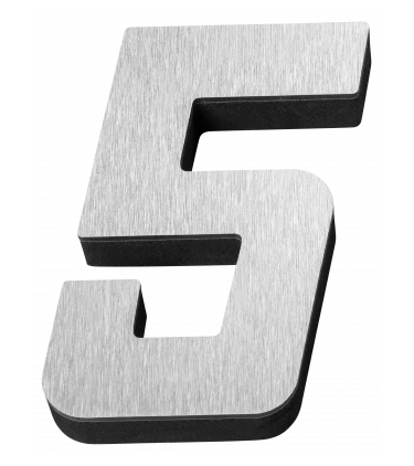 STICKER 3D NUMBER 0 FOR HOUSE BR. STEEL