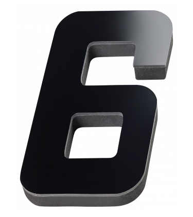 STICKER 3D NUMBER 0 FOR HOUSE BLACK