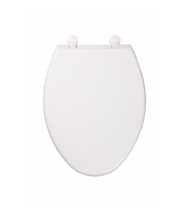 PP SOFT CLOSE ELONGATED TOILET SEAT - WHITE