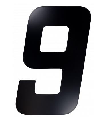 STICKER 3D NUMBER 0 FOR HOUSE BLACK