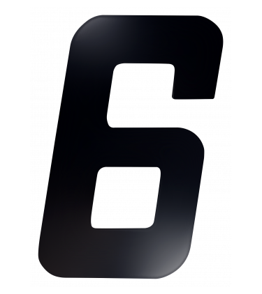 STICKER 3D NUMBER 0 FOR HOUSE BLACK