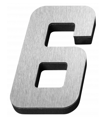 STICKER 3D NUMBER 0 FOR HOUSE BR. STEEL